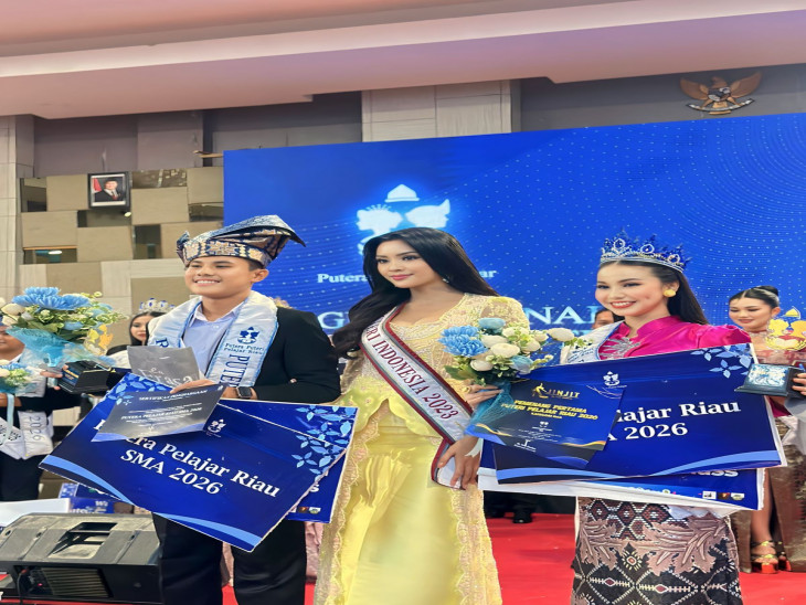 Prestasi Membanggakan, Ratu Morraya Fonaentin resmi Dinobatkan sebagai Winner serta Favorit Puteri Pelajar Riau 2026