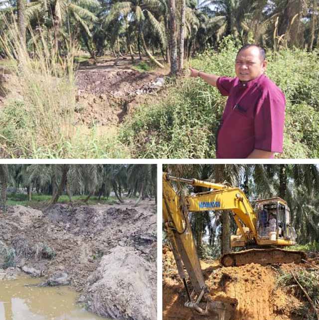 PT IIS Nekad Tutup Anak Sungai di Desa Lalang Kabung Pelalawan