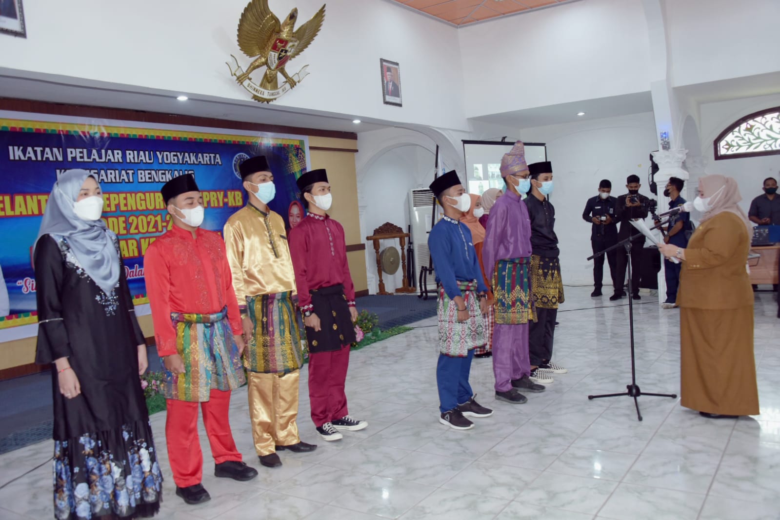 Bupati Kasmarni Lantik Pengurus Ikatan Pelajar Riau Yogyakarta Komisariat Bengkalis