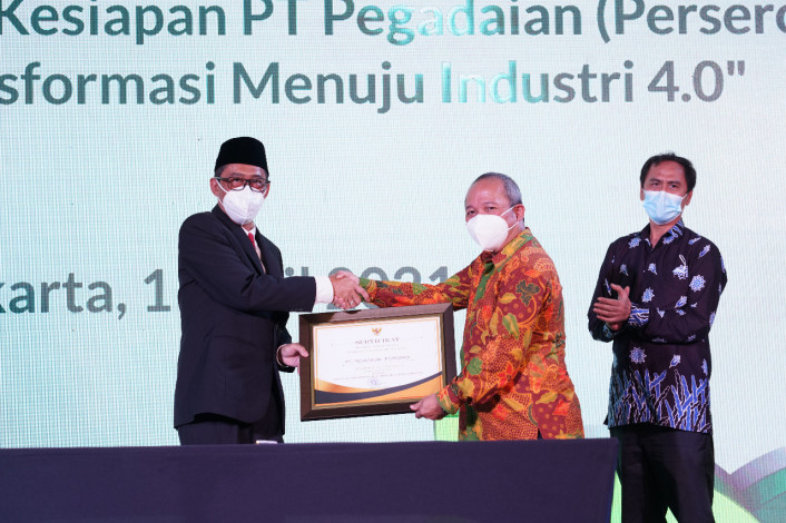 Peringati HUT Ke-120, PT Pegadaian Terima Kado Istimewa Berupa Sertifikat Hasil Asesmen INDI 4.0