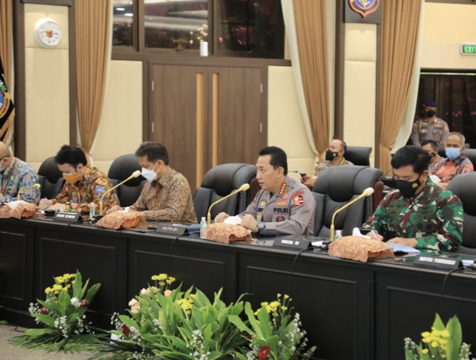 Rakor Lintas Sektoral Jelang Idul Fitri, Kapolri: Keselamatan Rakyat Hukum Tertinggi