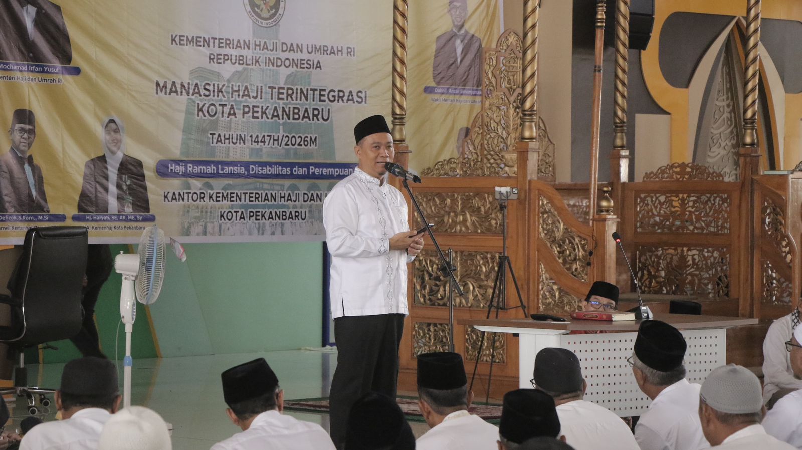 Wawako Pekanbaru Resmi Buka Kegiatan Praktik Manasik Haji Tingkat Kota Pekanbaru