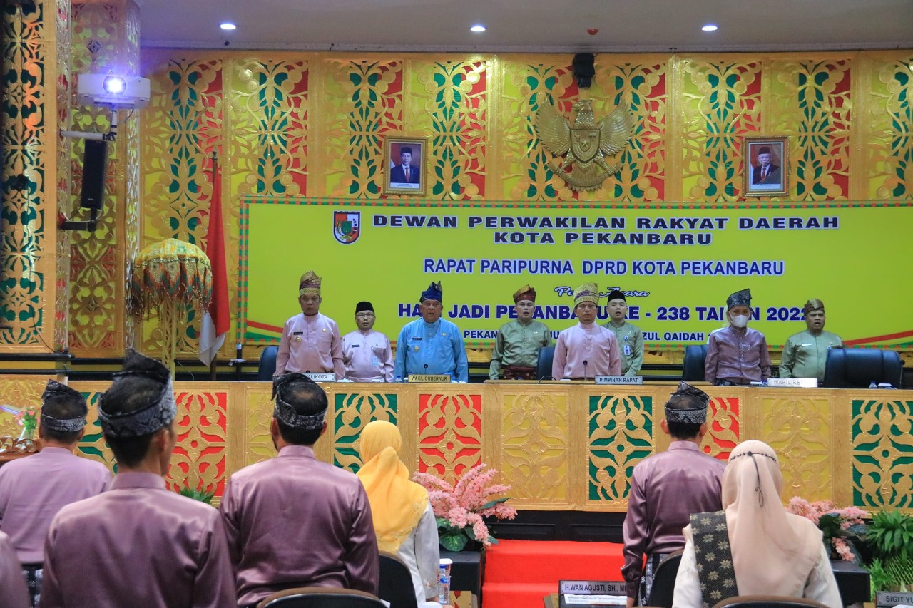 HUT Kota Pekanbaru Ke-238, DPRD Pekanbaru Gelar Paripurna Istimewa