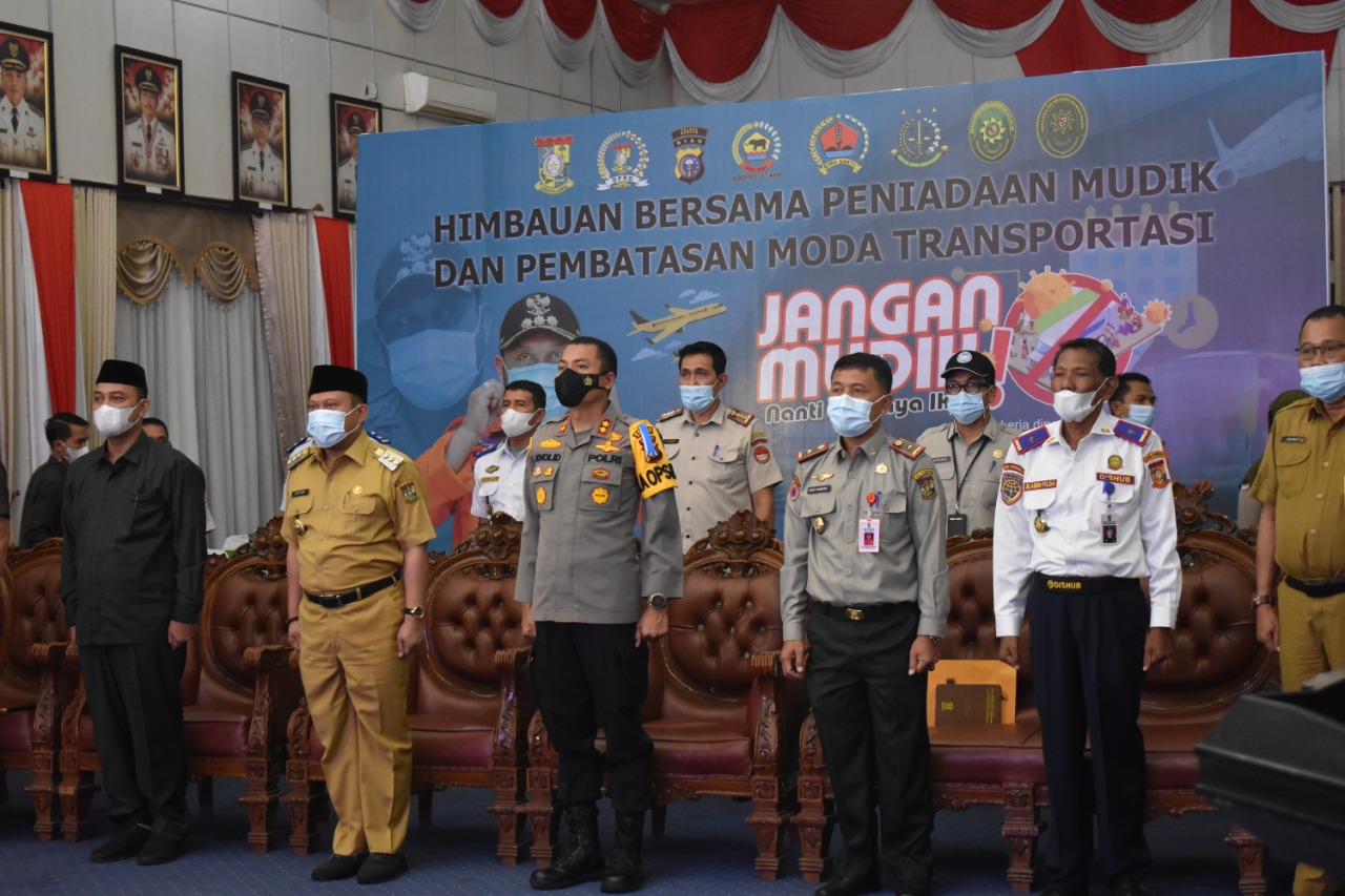 Bupati Kampar Ikuti Deklarasi Peniadaan Mudik Lebaran Tahun 2021