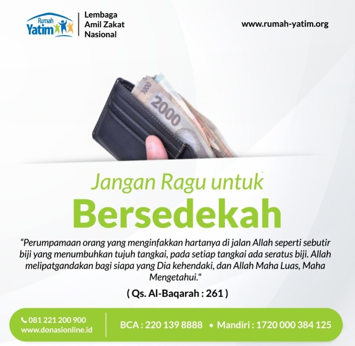 Jangan Ragu Untuk Bersedekah