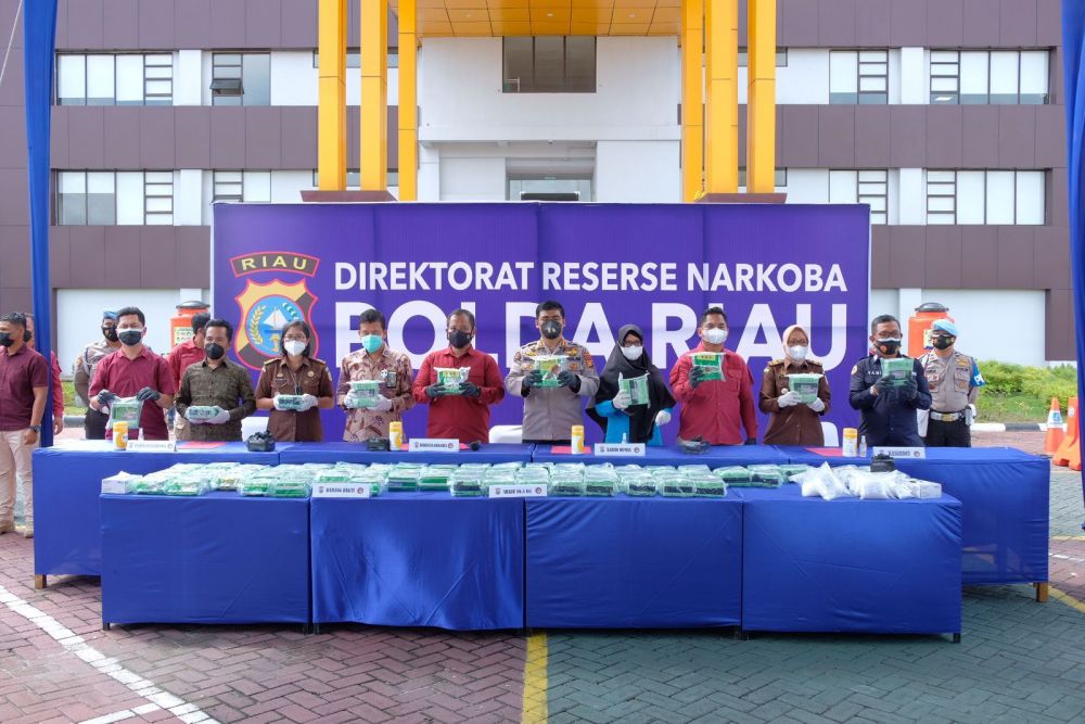 Polda Riau Musnahkan 86 Kilogram Lebih Sabu