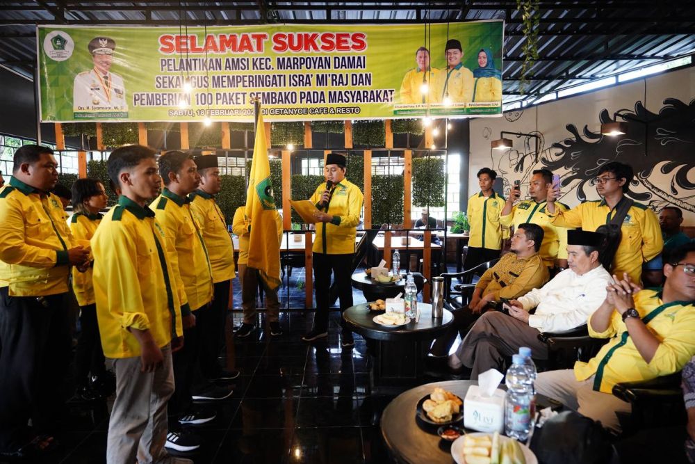 Pengurus AMSI Kecamatan Marpoyan Damai Dikukuhkan, Ini Harapan Gubernur Syamsuar