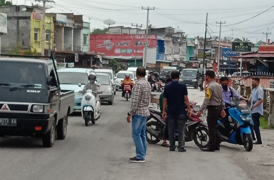 Kapolsek Kampar Pimpin Operasi Justisi Dikawasan Pasar Airtiris